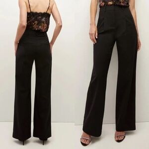NWOT Veronica Beard Size 8 Ollie High Waist Wide Leg Pants - Black